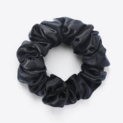 Silk Hair Scrunchie- Pink and Black