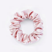 Silk Hair Scrunchie- Pink and Black